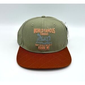 Cookies SF World Famous Workwear Snapback Hat Olive Green Rust Quilted
